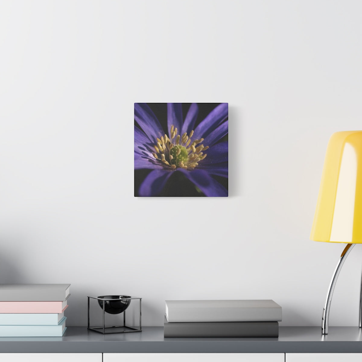 floral canvas print with purple anemone, size: 10''x10''