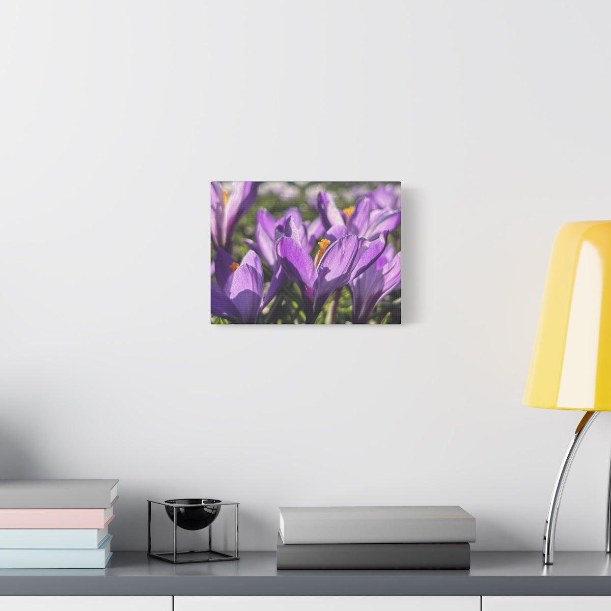 floral canvas print featuring close up of crocus, size: 12''x9''