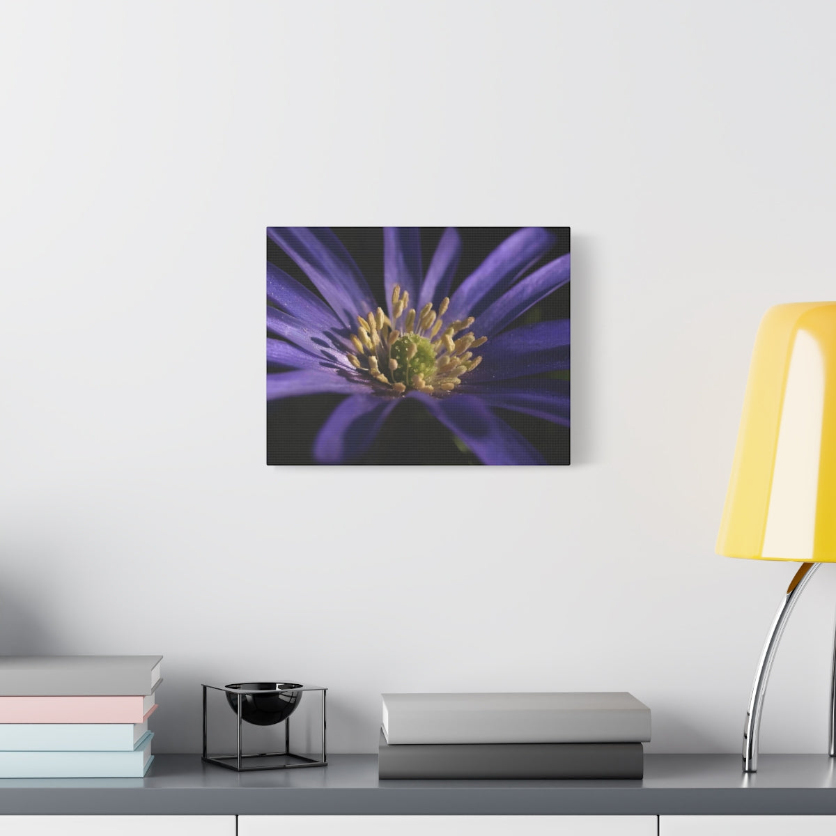 floral canvas print with purple anemone, size: 14''x11''
