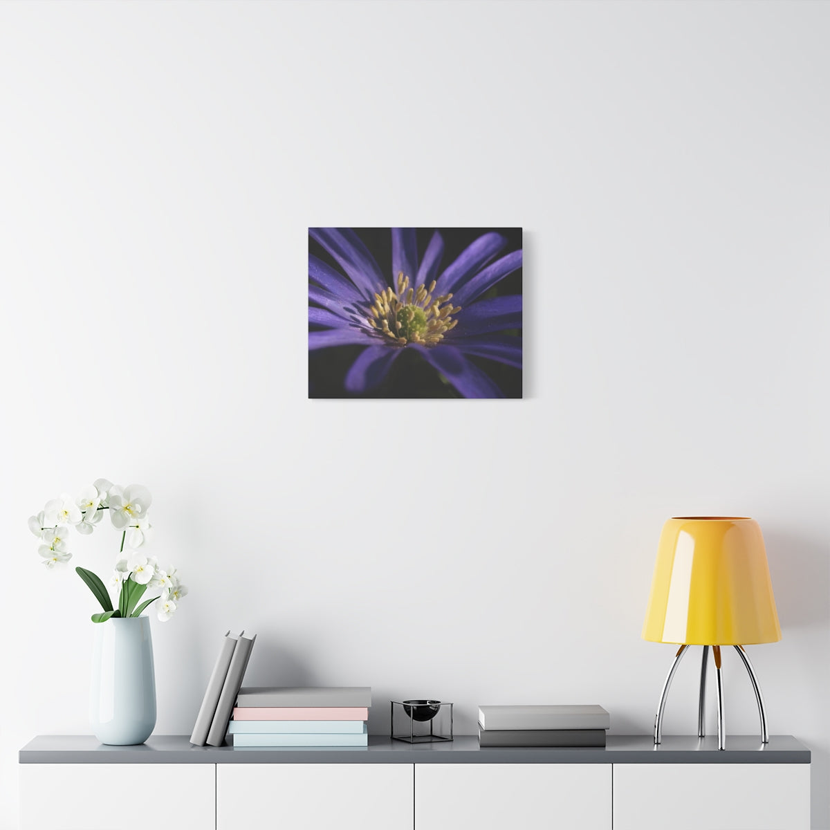 floral canvas print with purple anemone, size: 20''x16''