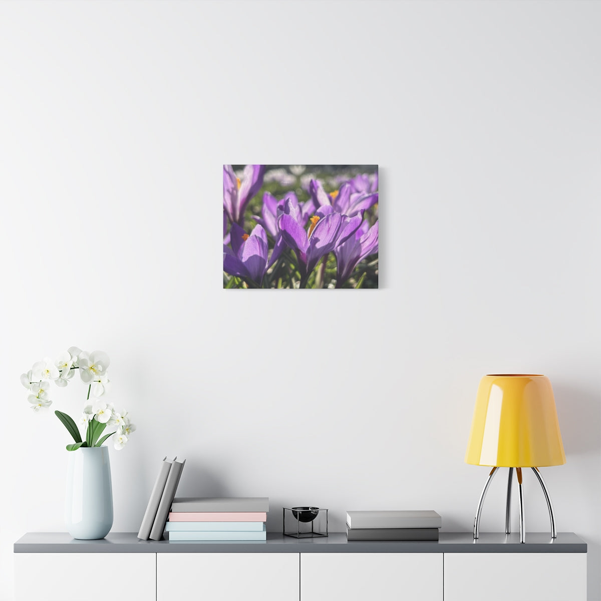 floral canvas print featuring close up of crocus, size: 20''x16''