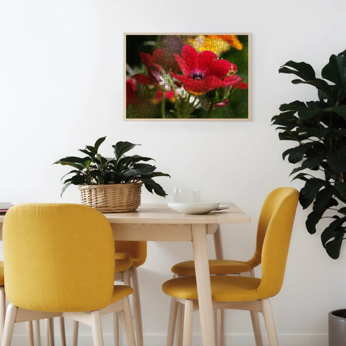 300-piece basswood jigsaw puzzle showing a vibrant close-up of a red Nemesia flower in full color, size 15" x 10.2"