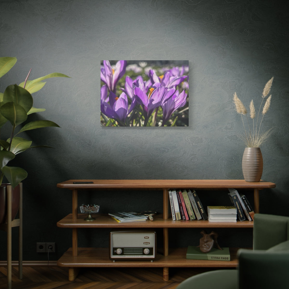 floral canvas print featuring close up of crocus, size: 32''x24''