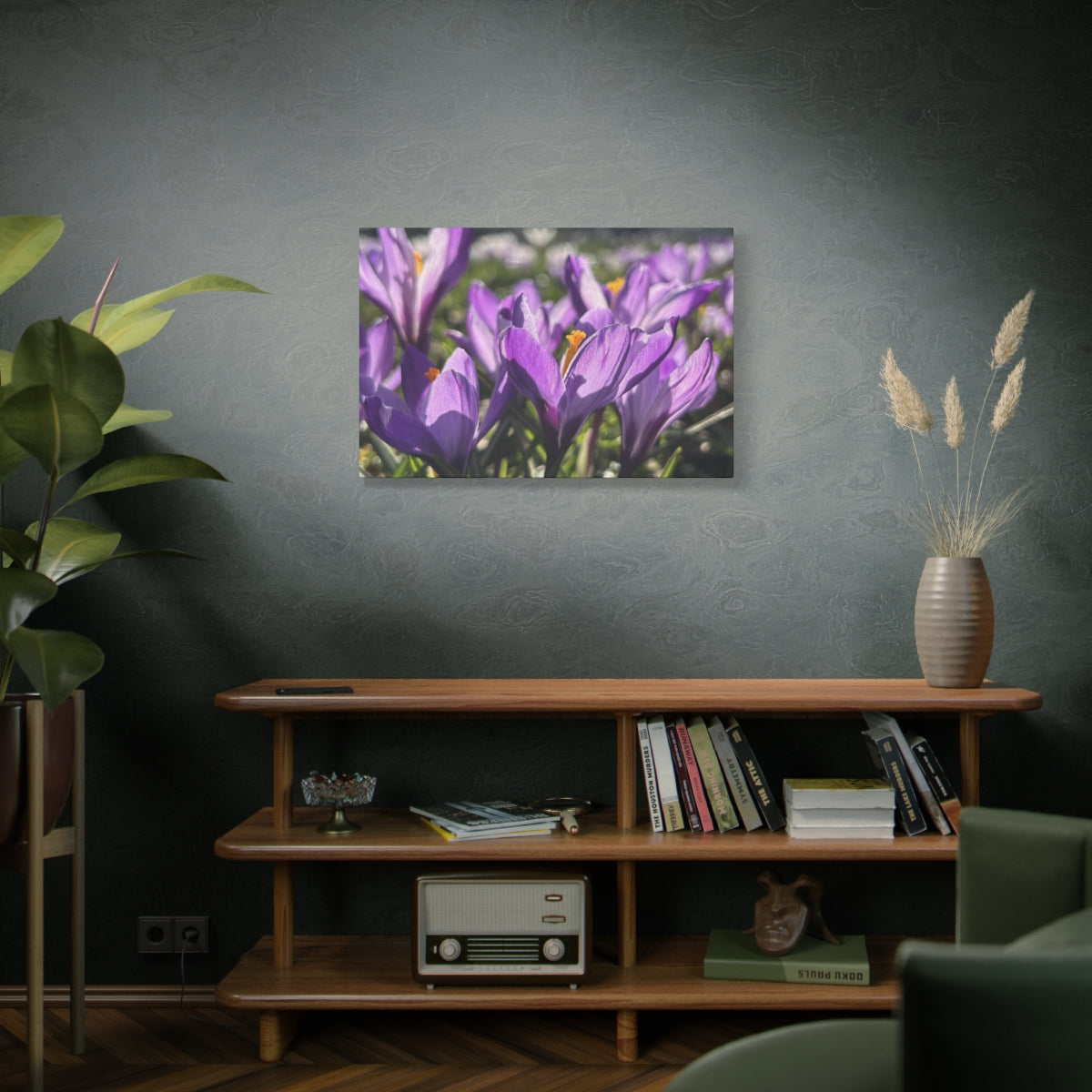 floral canvas print featuring close up of crocus, size: 36''x24''
