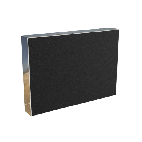 back of Acrylic Photo Block featuring desert pyramids blue sky and clouds size: 7''x5'' horizontal