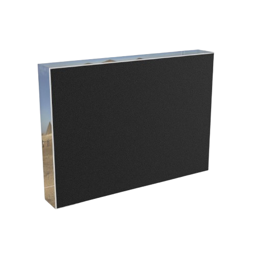 view of the back of acrylic photo block featuring desert pyramids sky and 5 people watching them size: 7''x5'' horizontal