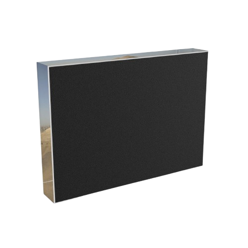 view of back of acrylic photo box featuring photograph of desert and pyramids of Giza in distance size: 7''x5'' horizontal