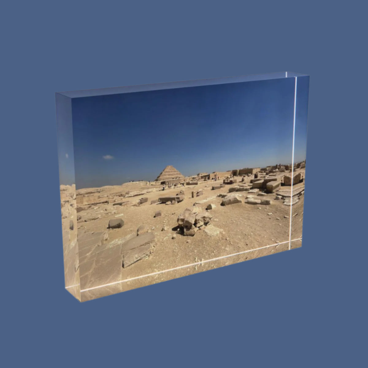 acrylic photo block featuring Step Pyramid of Saqqara size: 7''x5''
