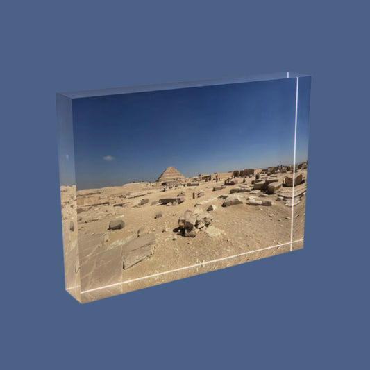 acrylic photo block featuring Step Pyramid of Saqqara size: 7''x5''