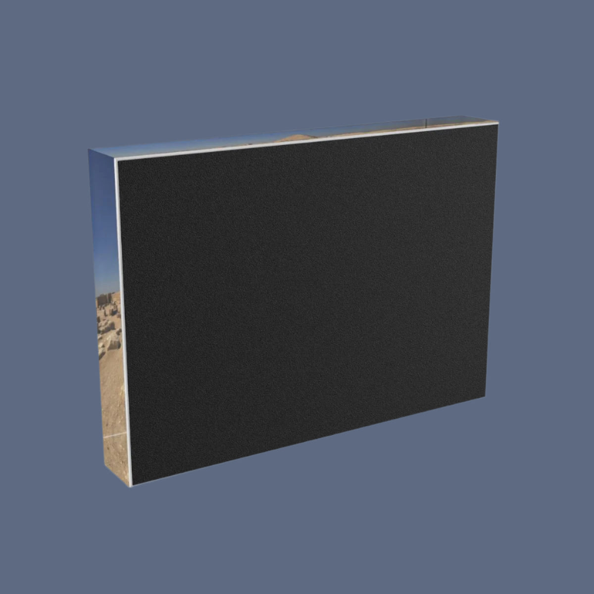 back of acrylic photo block featuring Step Pyramid of Saqqara size: 7''x5''