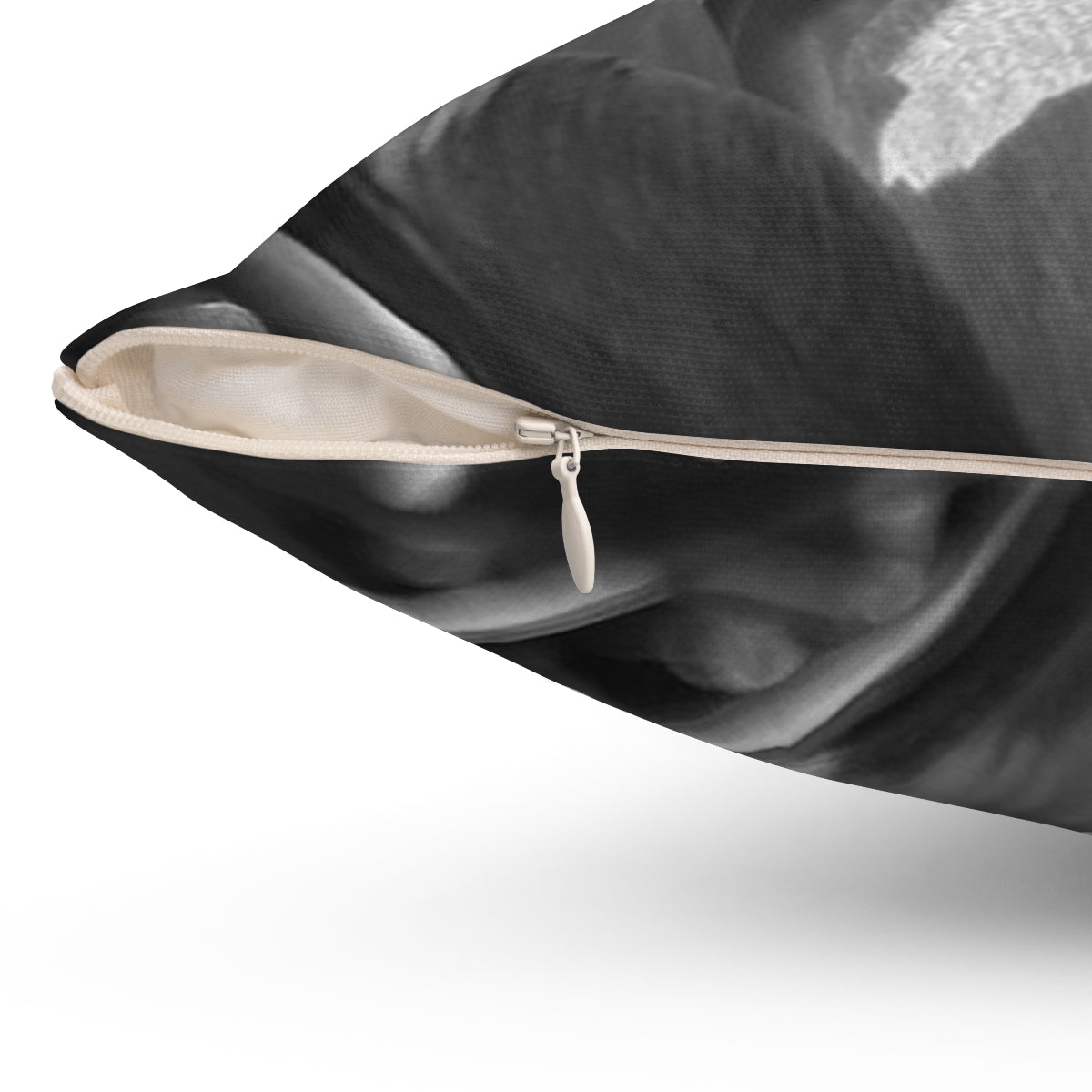 black and white throw pillow