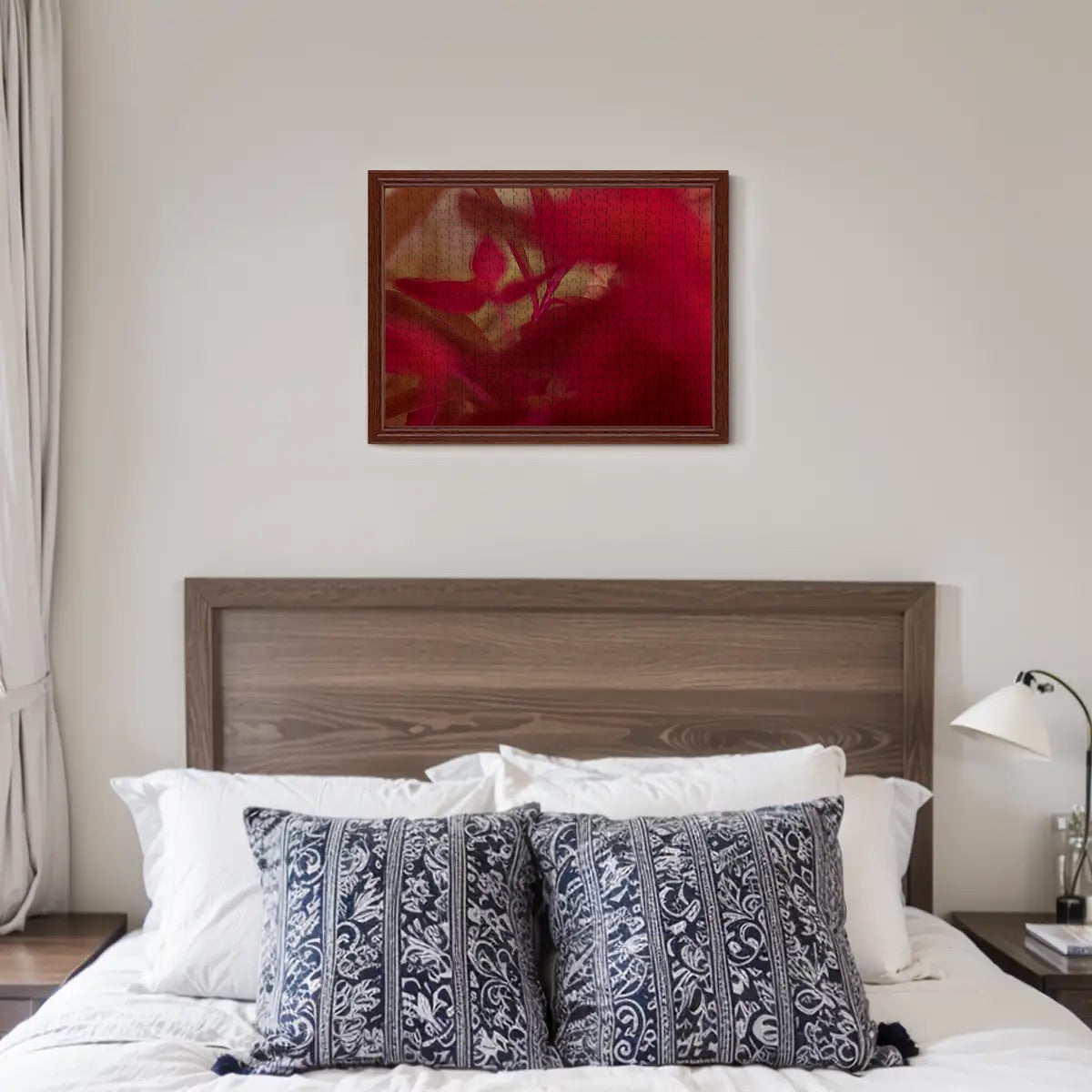 Brownie-toned puzzle image with rich brown highlights, moody and textured foliage photo