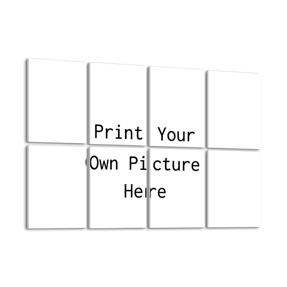 Papis Canvas Custom Image Sound Panels white modular wall grid with placeholder text Print Your Own Picture Here