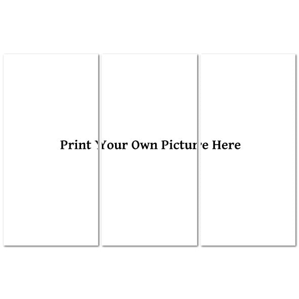 Custom Made in UK Triptych Canvas Papis Canvas three panel white mockup with Print Your Own Picture Here text