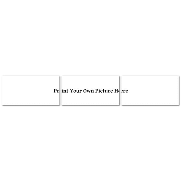 Custom Made in UK Triptych Canvas three white panels side by side placeholder print your own picture