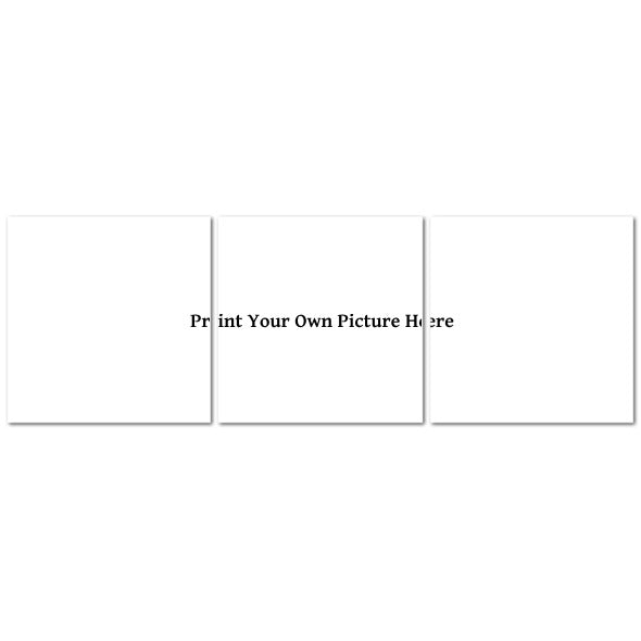 Custom Made in UK Triptych Canvas blank three panel white mockup with print your own picture placeholder