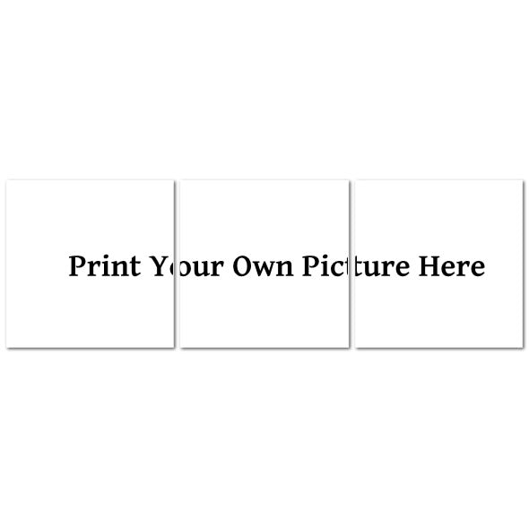 Custom Made in UK Triptych Canvas blank three panel set with sample text Print Your Own Picture Here