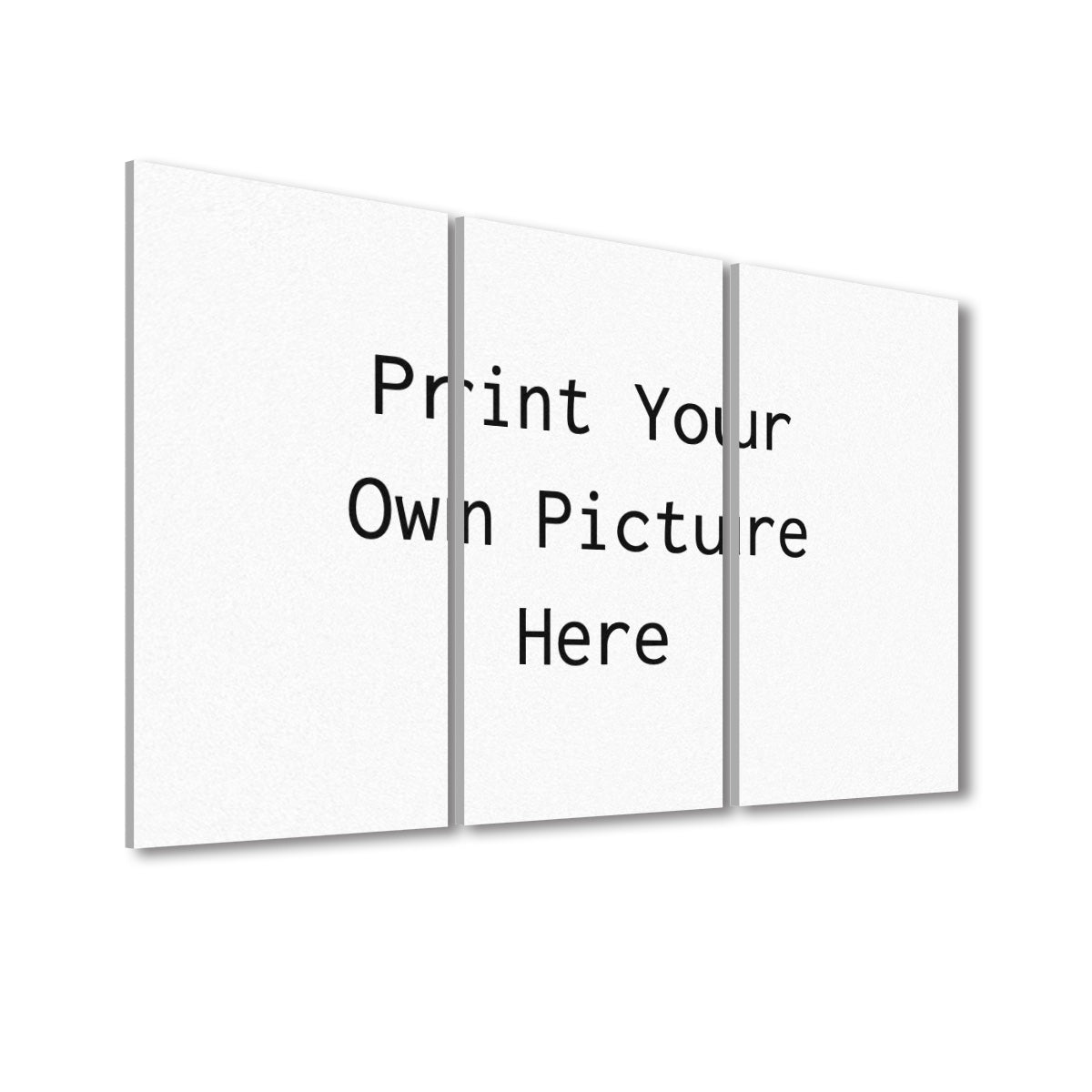 Papis Canvas three panel white customizable acoustic panels showing Print Your Own Picture Here Custom Wall Art Sound Panels