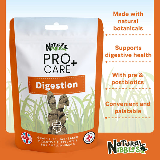 Natural Nibbles ProCare+ Digestion Treat Supplement for Rabbits, Guinea Pigs, and Small Animals
