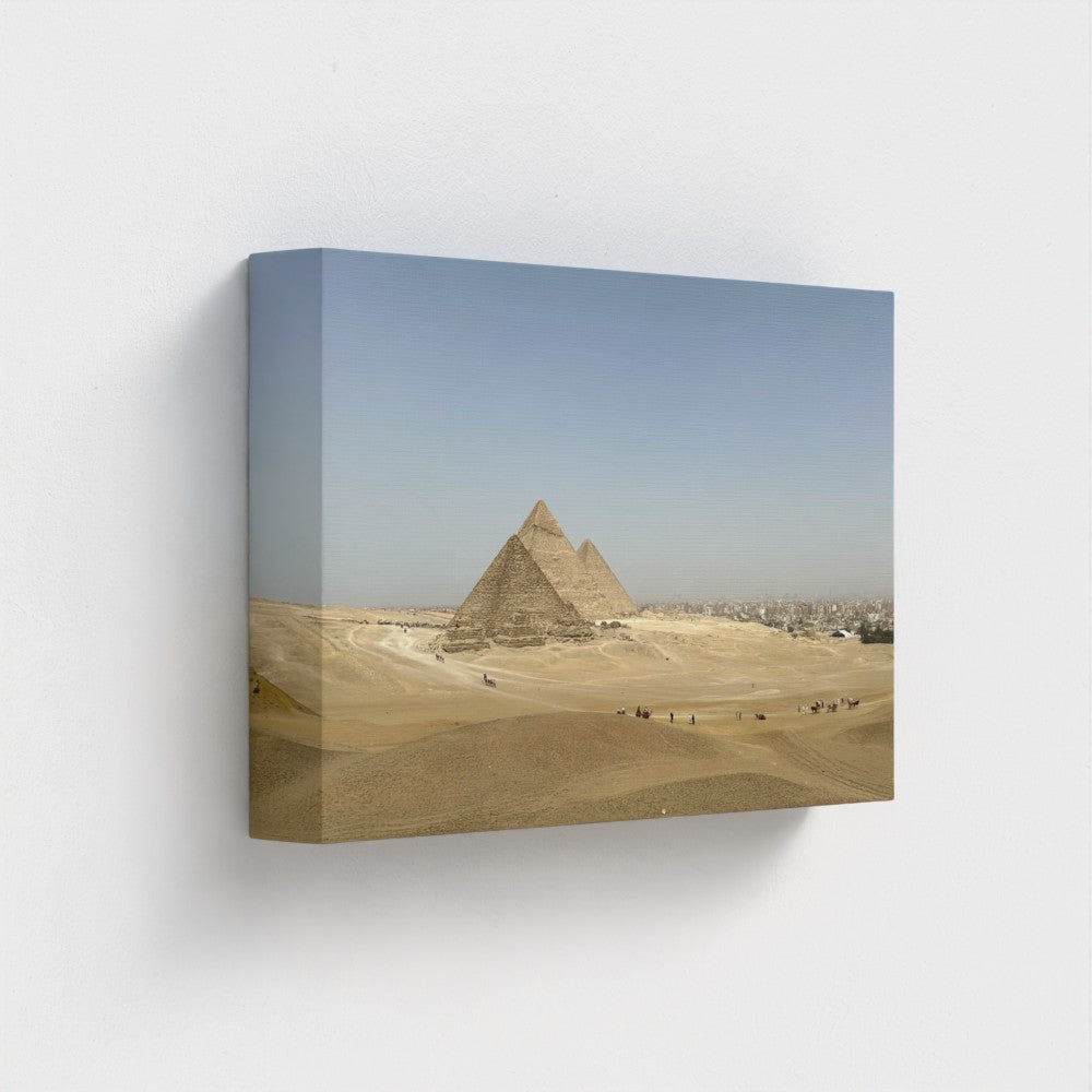 Pyramids canvas print made with Eco-Friendly Recycled Canvas by Papi's Canvas