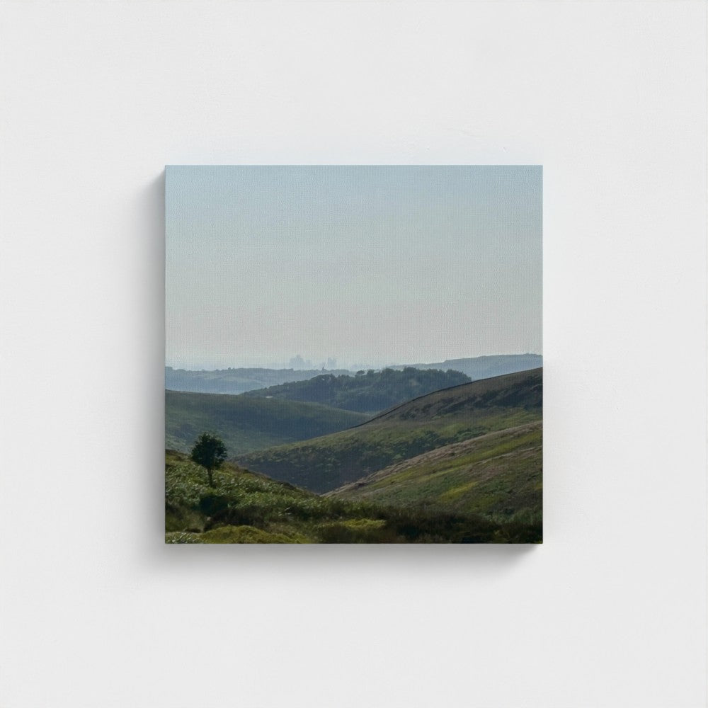 Neutral desert landscape canvas by Papi's Canvas with Eco-Friendly Wall Decor Manchester Skyline From Peak District