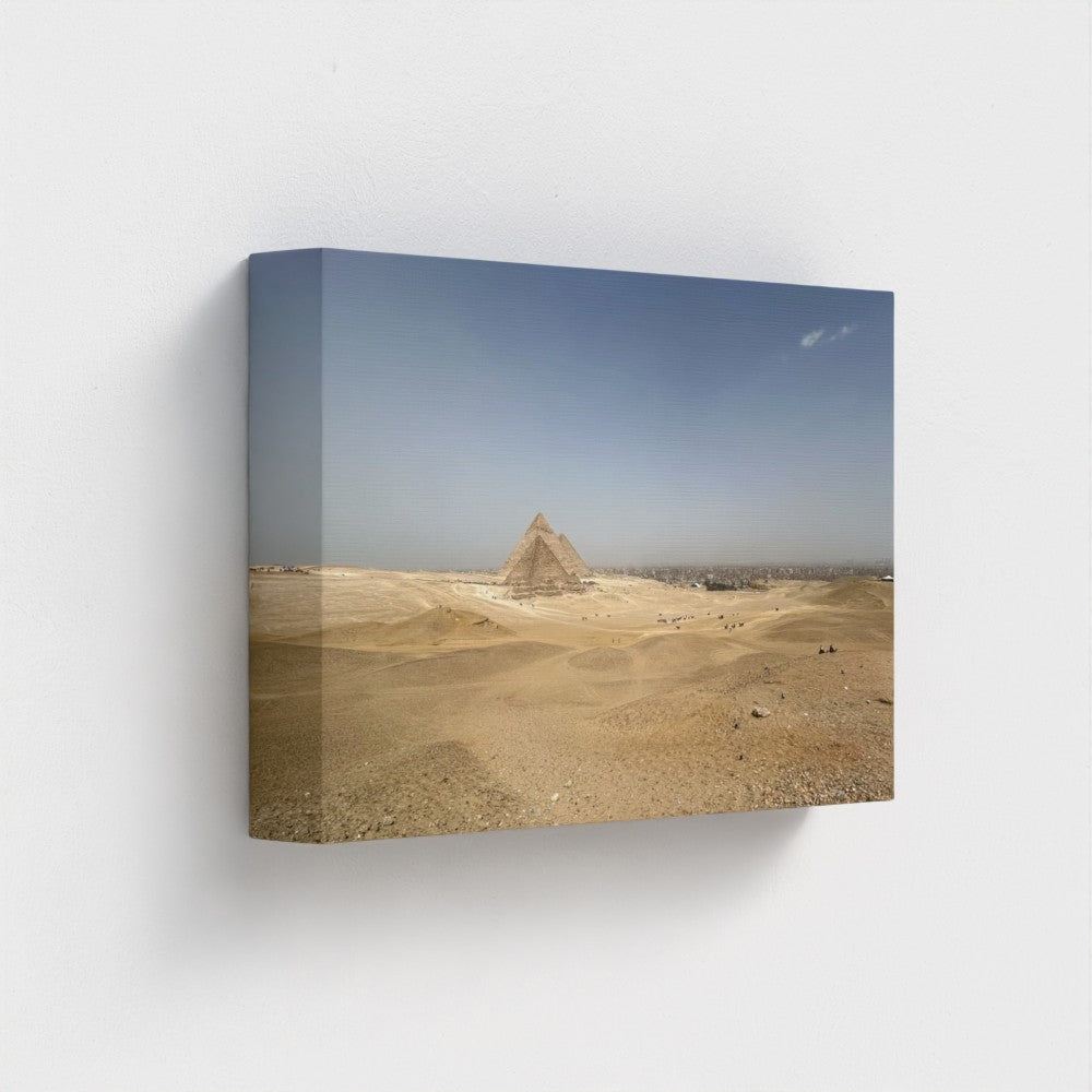 Pyramid landscape canvas print by Papi's Canvas featuring Eco-Friendly Wall Decor for natural style
