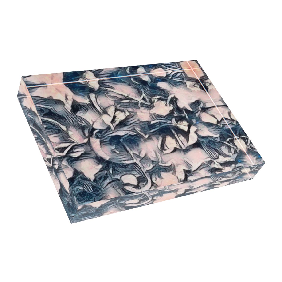 Angled bottom-left shot emphasising delicate pastel layers and depth