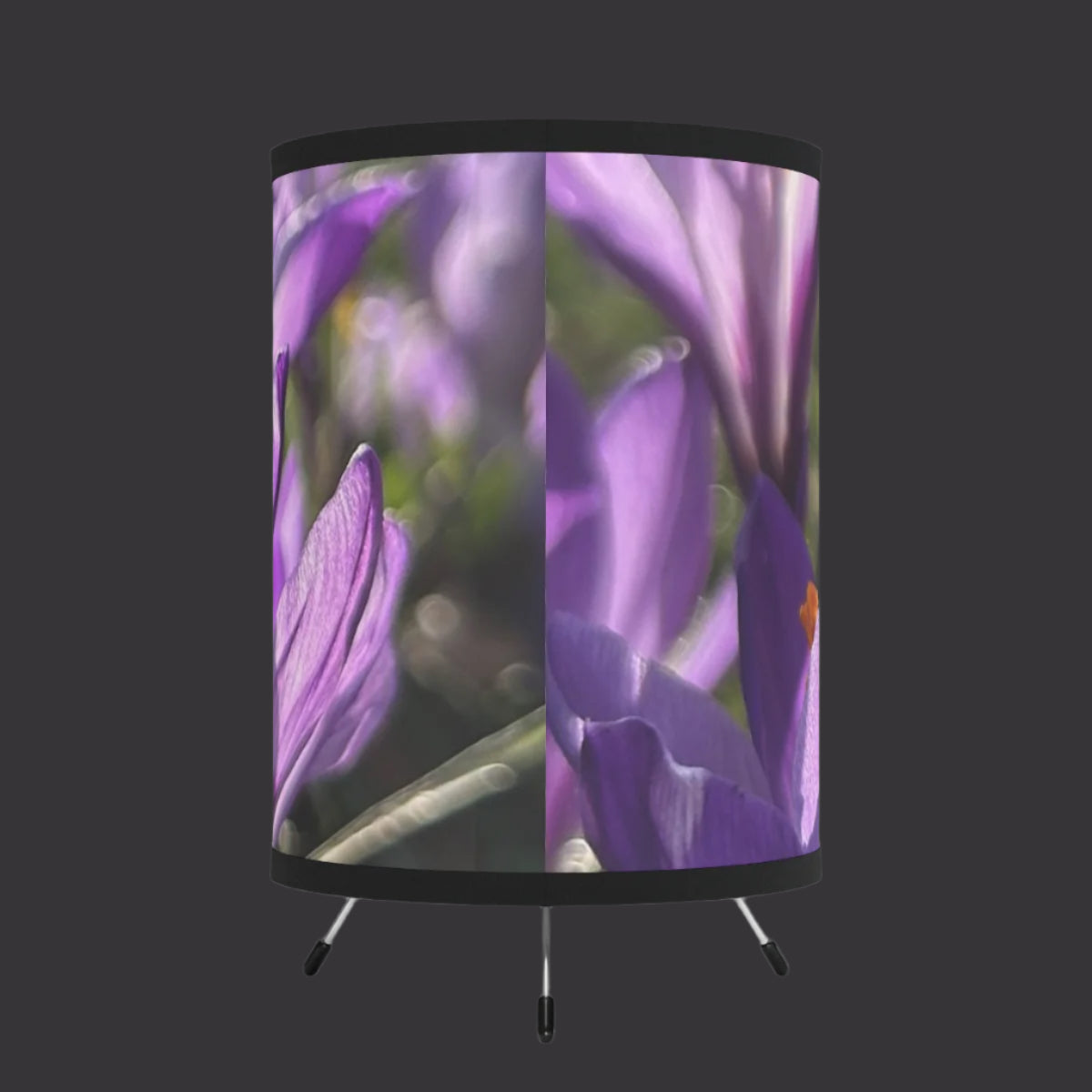 floral table lamp featuring crocus, size: 7''x11''