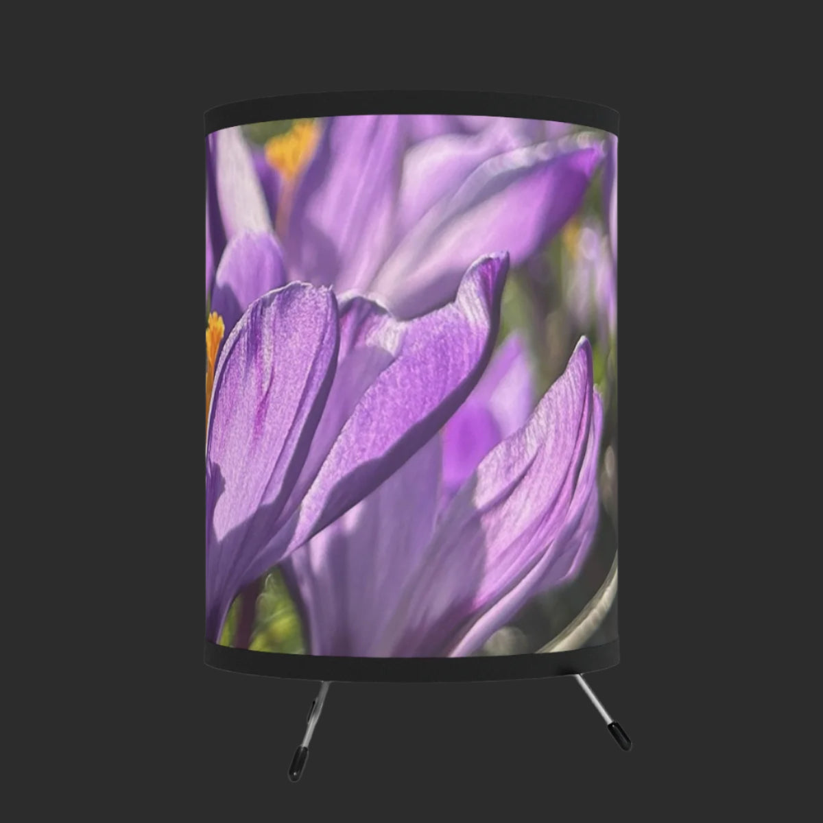 floral table lamp featuring crocus, size: 7''x11''