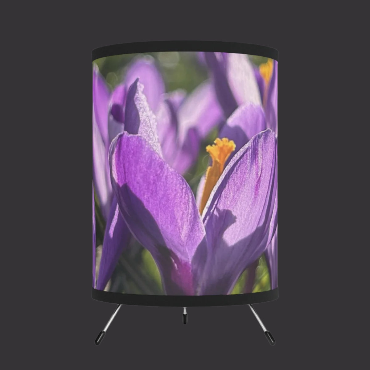 floral table lamp featuring crocus, size: 7''x11''