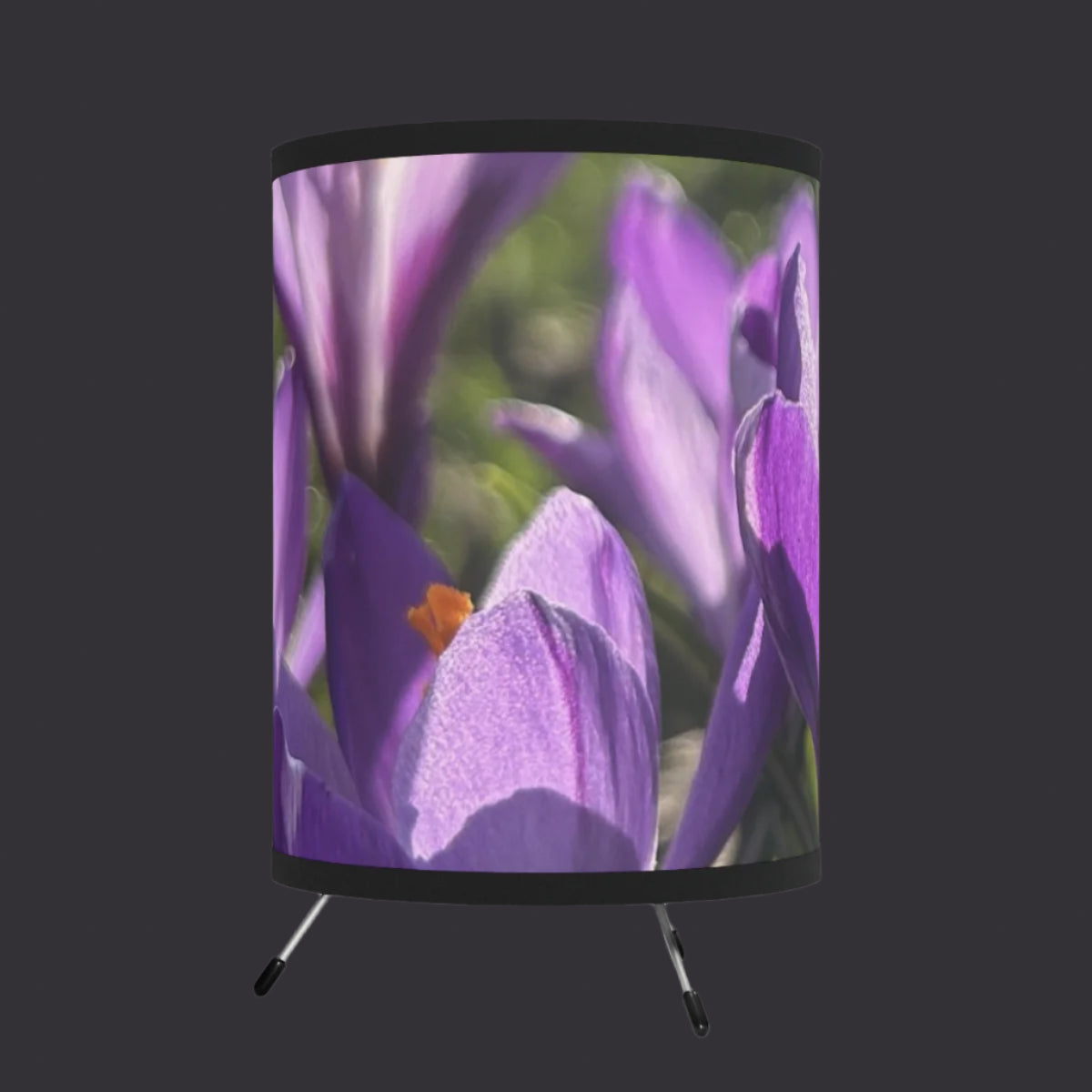 floral table lamp featuring crocus, size: 7''x11''