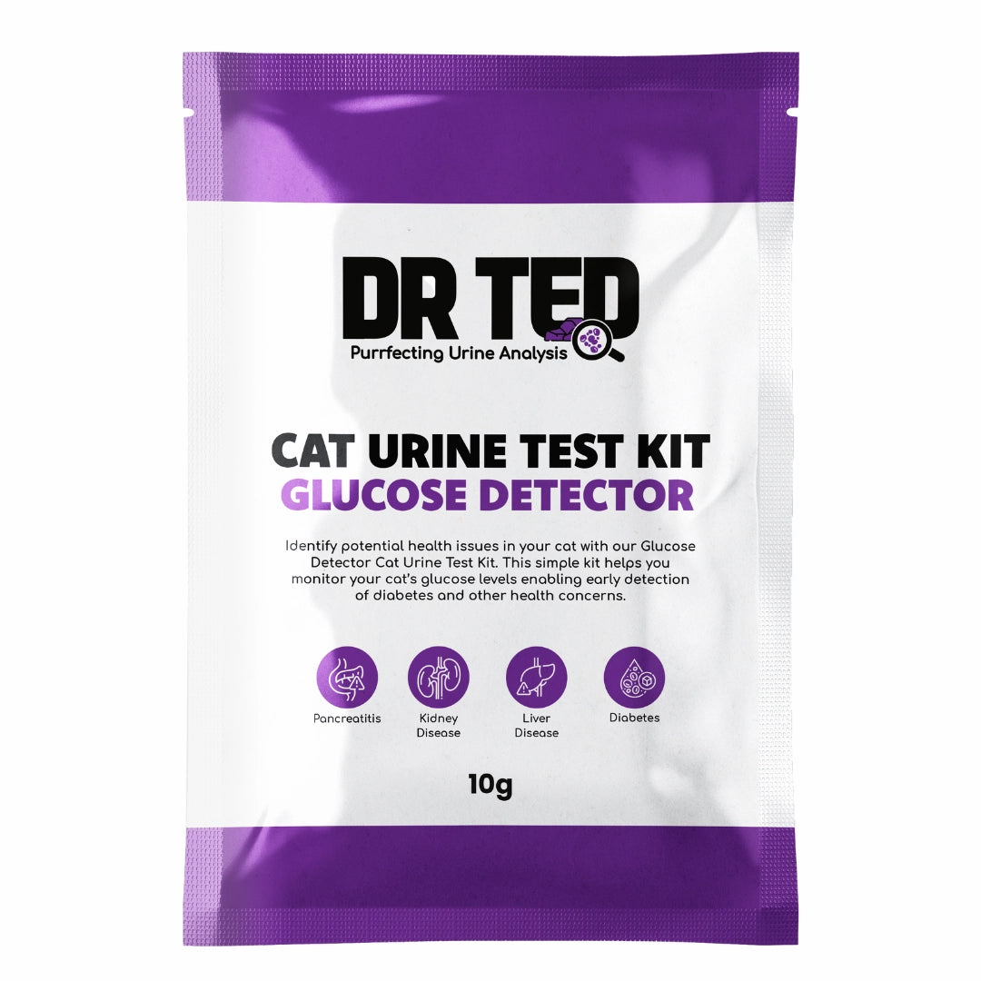 Dr Ted Cat Urine Test Kits 3 pack PH, Hematuria, Blood, Glucose, Kidney Stones