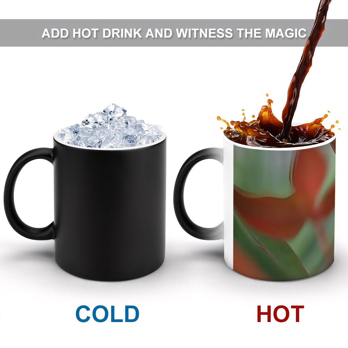 Color changing magic mug botanical size: 11oz