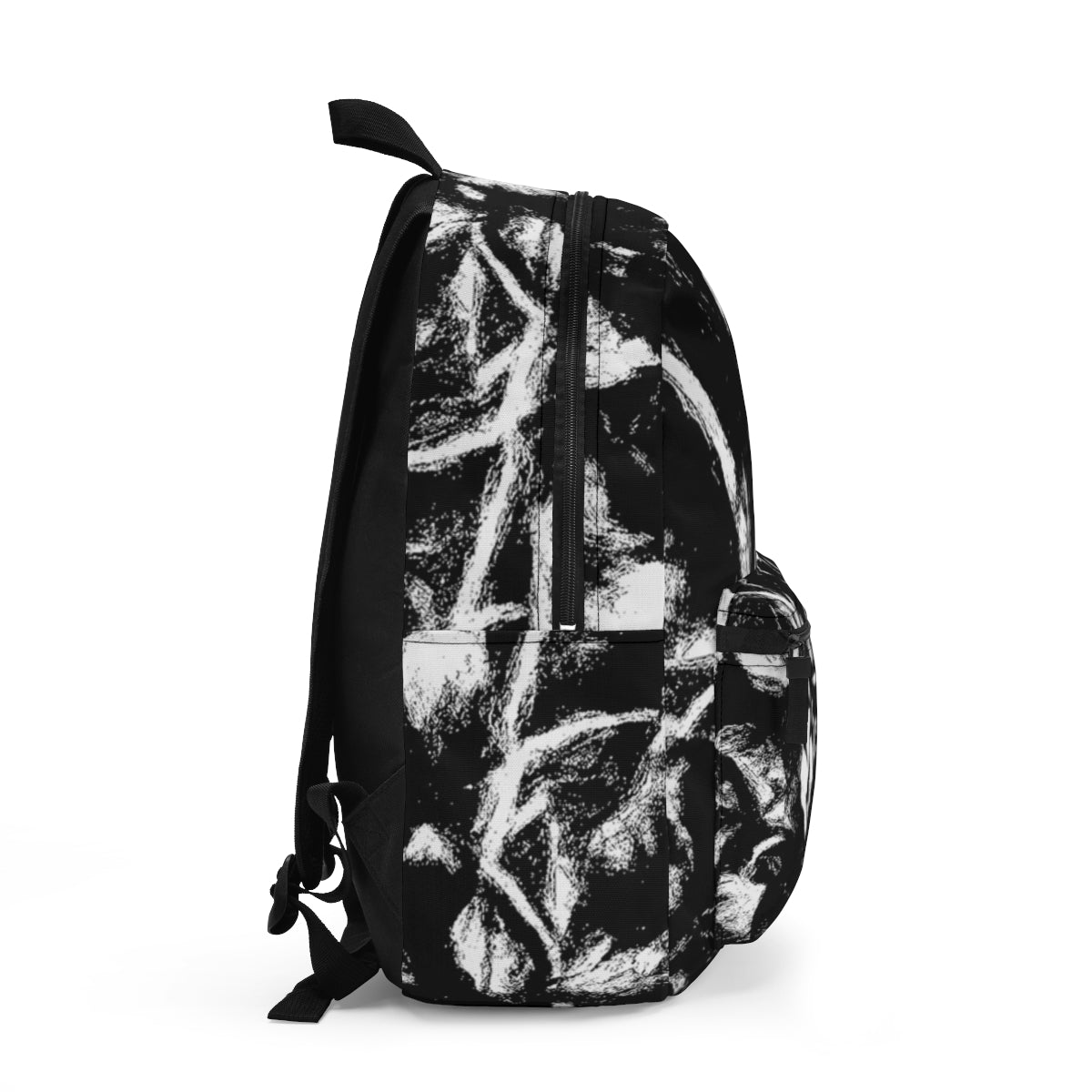 Right side in monochrome abstract foliage with streaked textures and clean structure