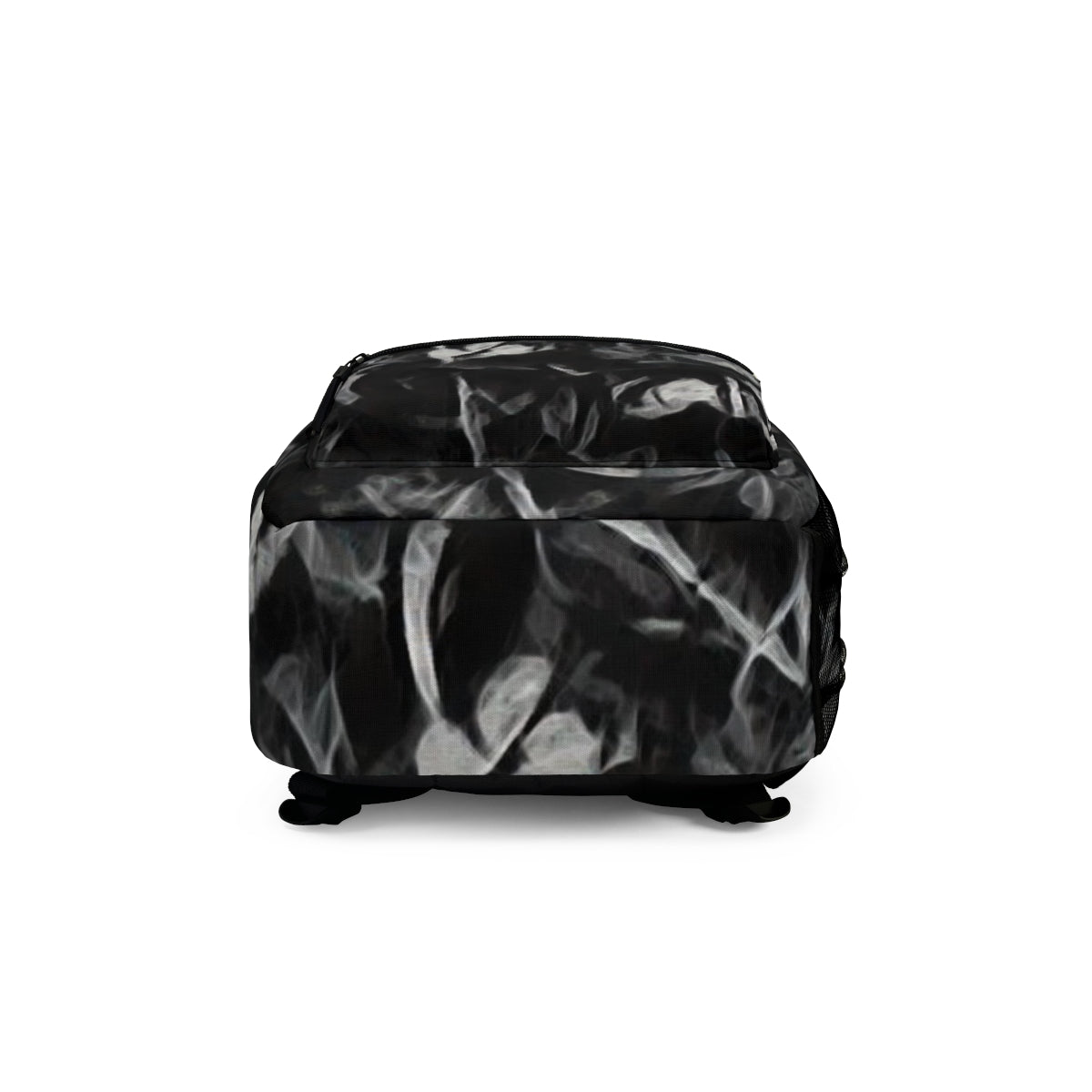 Bottom of the backpack in smoky layered texture with pale blush undertones