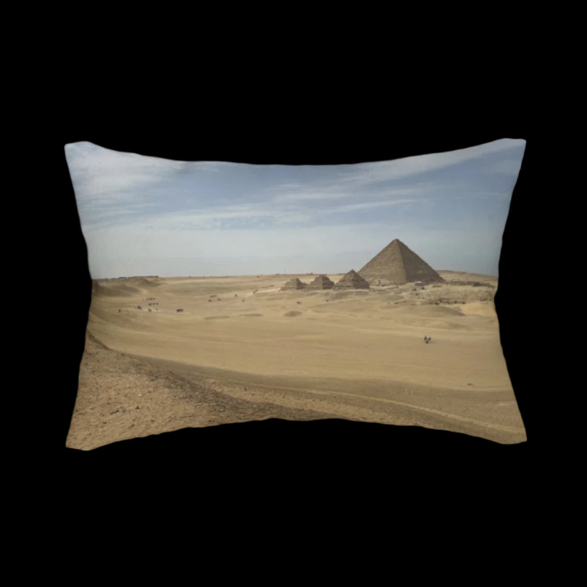 lumbar pillow featuring Pyramid of Menkaure size: 20''x14''