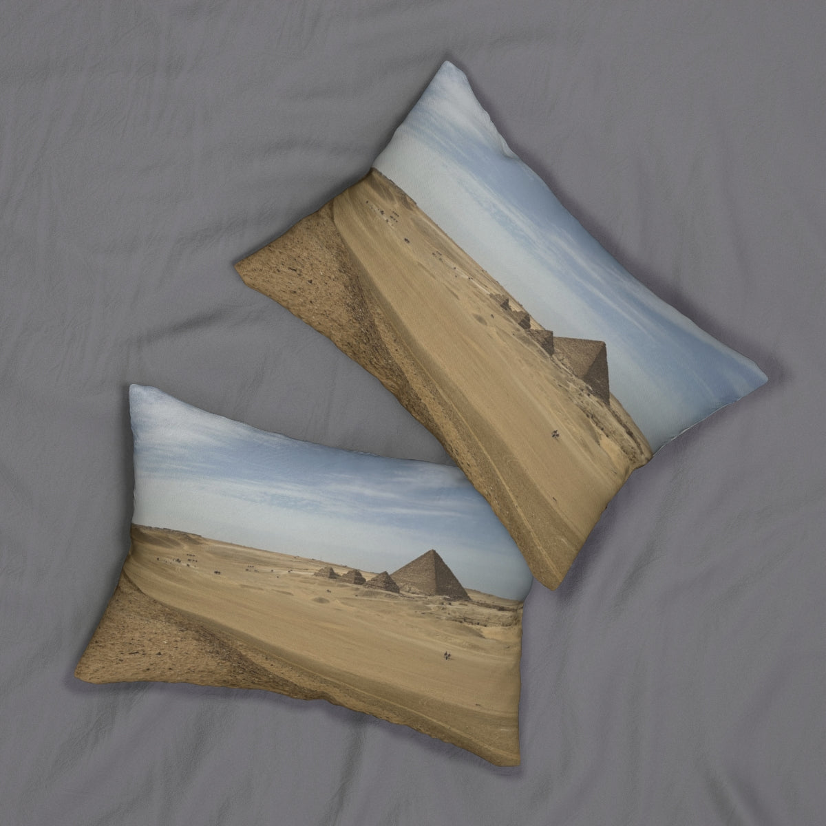 lumbar pillow featuring Pyramid of Menkaure size: 20''x14''