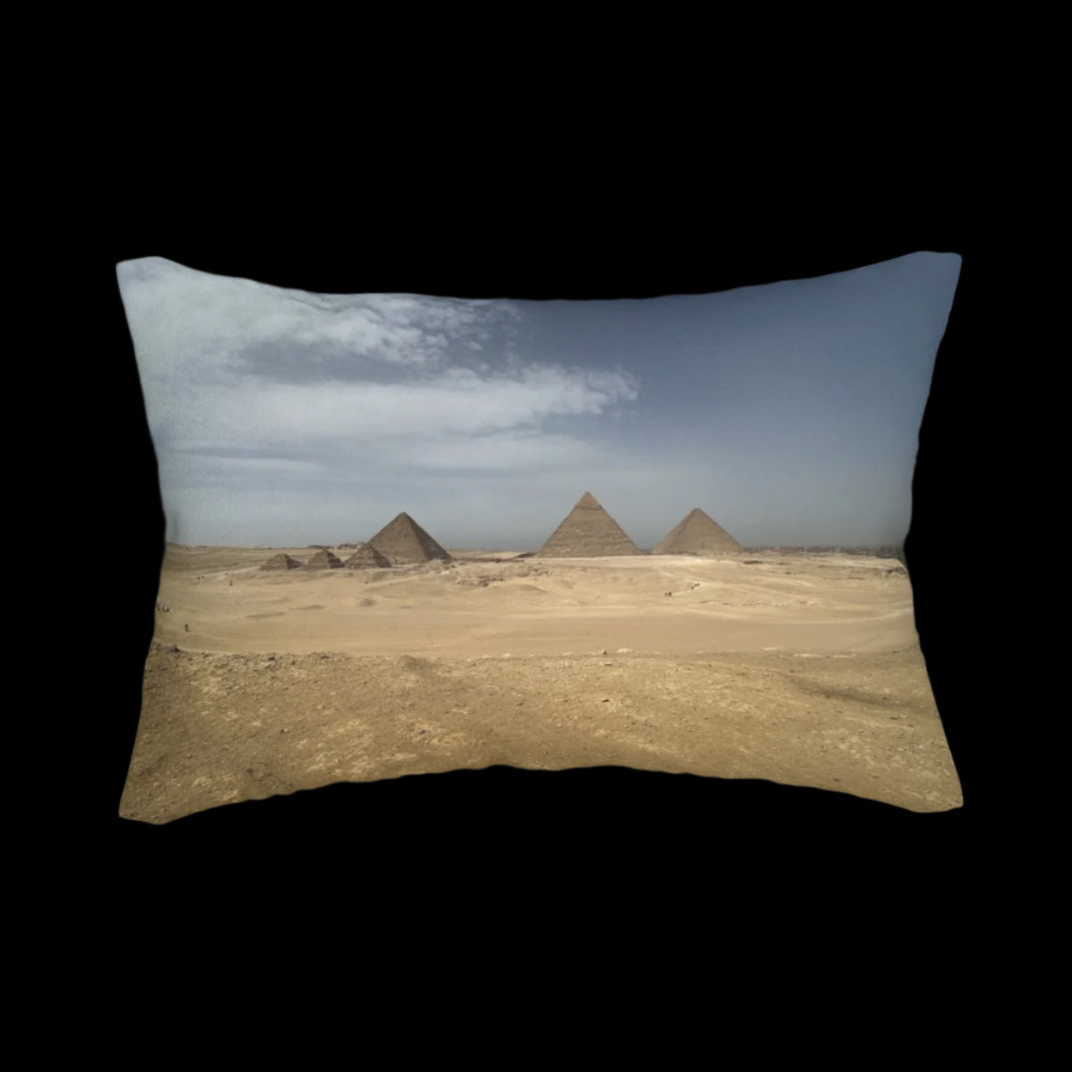 lumbar pillow featuring Pyramids of Giza size:20''x14''