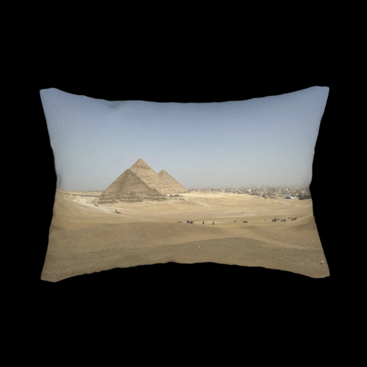 lumbar pillow featuring Pyramids of Giza size: 20''x14''