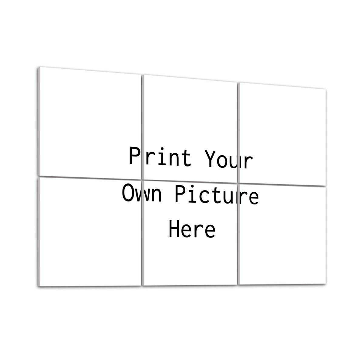 Customizable nine panel white acoustic wall mockup for Photo On Acoustic Wall Panels showing print your own picture