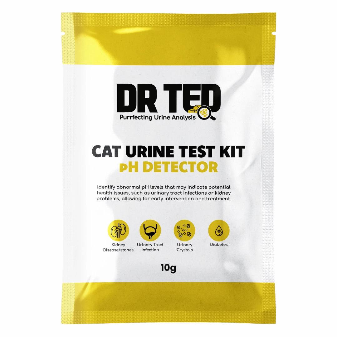 Dr Ted Cat Urine Test Kits 3 pack PH, Hematuria, Blood, Glucose, Kidney Stones