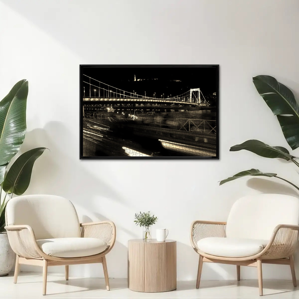 Sepia-toned image of a Budapest bridge and historic cityscape, giving a vintage European feel.