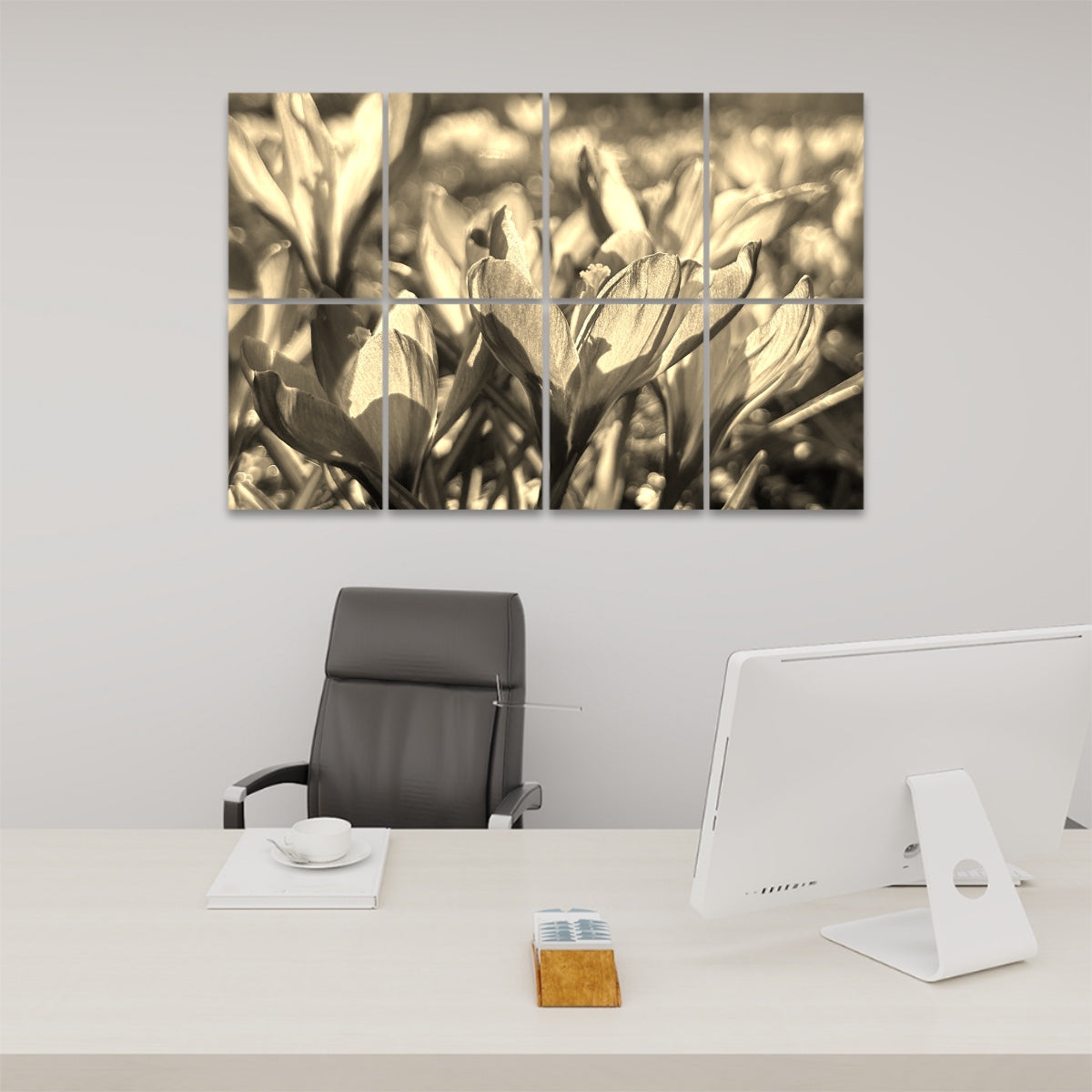 Spring Crocus Bloom – 8 Decorative Sound Absorbing Wall Panels
