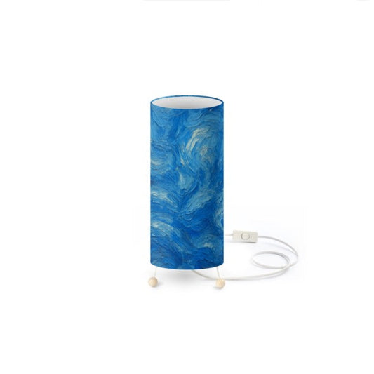 blue standing lamp table floor