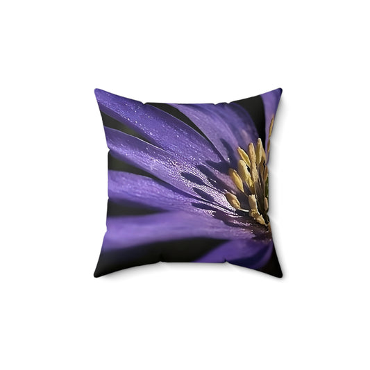 Spun Polyester Square Pillow Purple Anemone