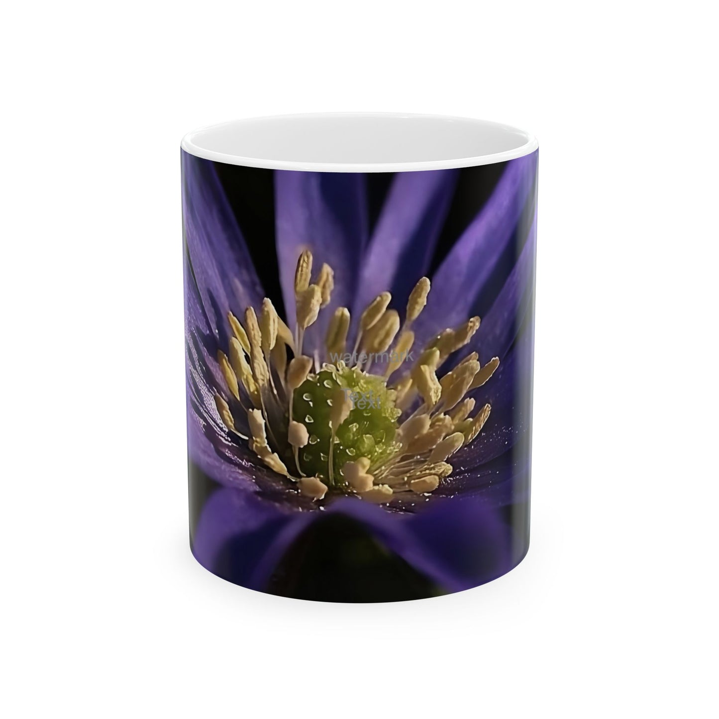 Anemone Flower Ceramic Mug, (11oz, 15oz)