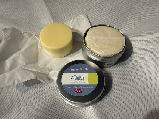 Equine No Fly Bar Tin/Roll-on Lotion with tin, 12 Vegan Ingredients