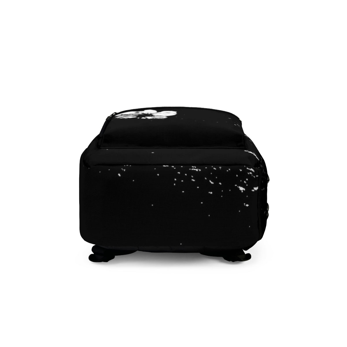 Night Bloom Floral Backpack – Black and White Minimalist Bag