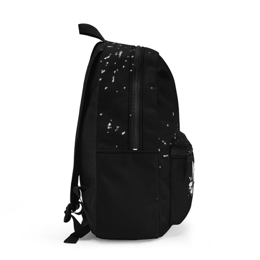 Night Bloom Floral Backpack – Black and White Minimalist Bag