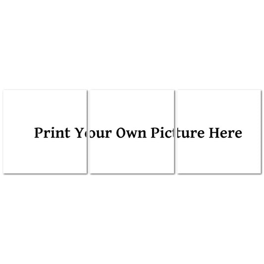 Custom Made in UK Triptych Canvas blank three panel set with sample text Print Your Own Picture Here